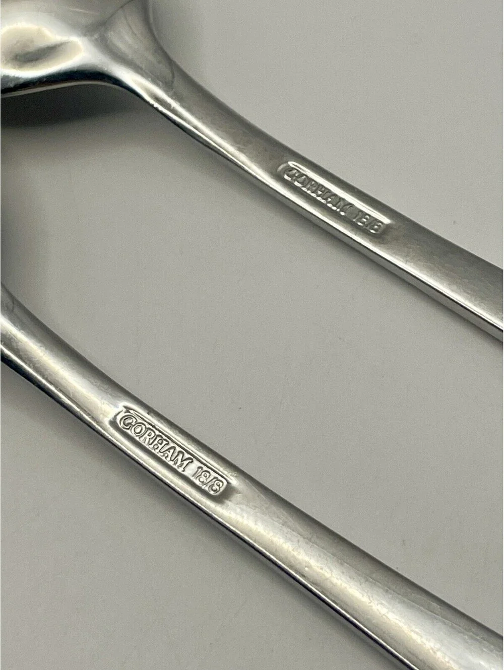 (2) Gorham TRILOGY Stainless 18/8 Teaspoon Lot ~ 6.25”